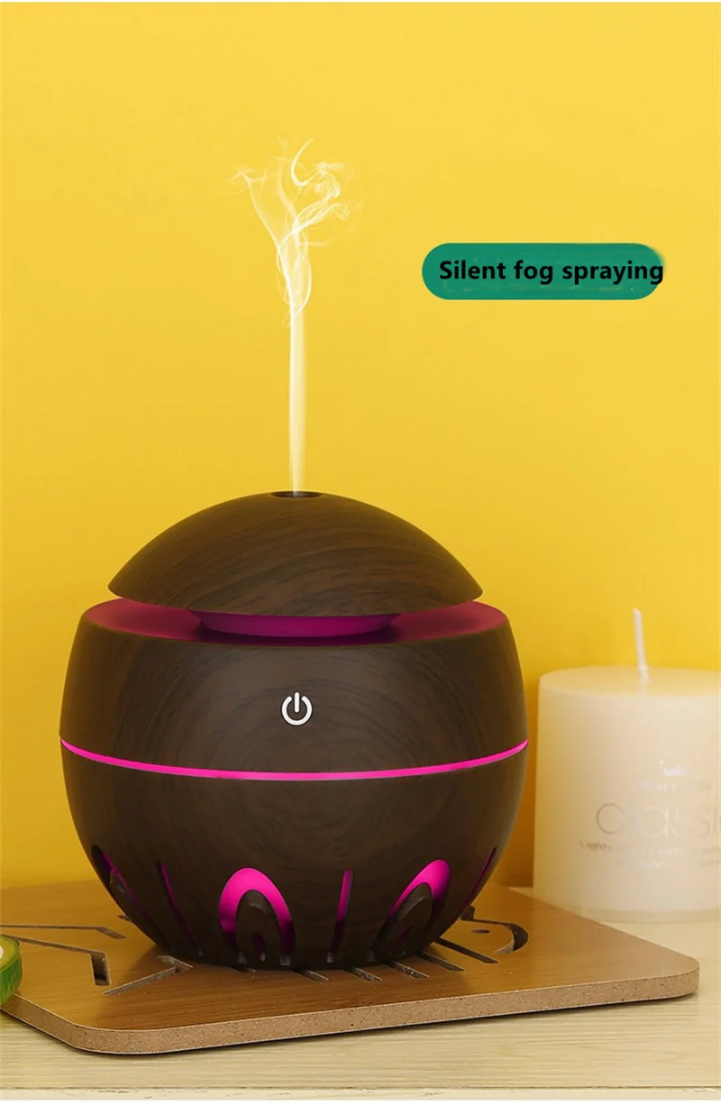 130ML Mini Portable Ultrasonic Air Humidifer Aroma Essential Oil Diffuser USB Mist Maker Aromatherapy Humidifiers for Home Table