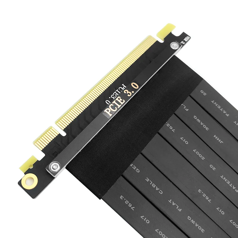 Cabo de Extensão para Placa Gráfica Gen3, Cabo Riser Vertical, GPU, PCI-E, X16, 3.0, Velocidade Total, Estável, Chassi ATX, Placa de Vídeo 90 Graus, Novo