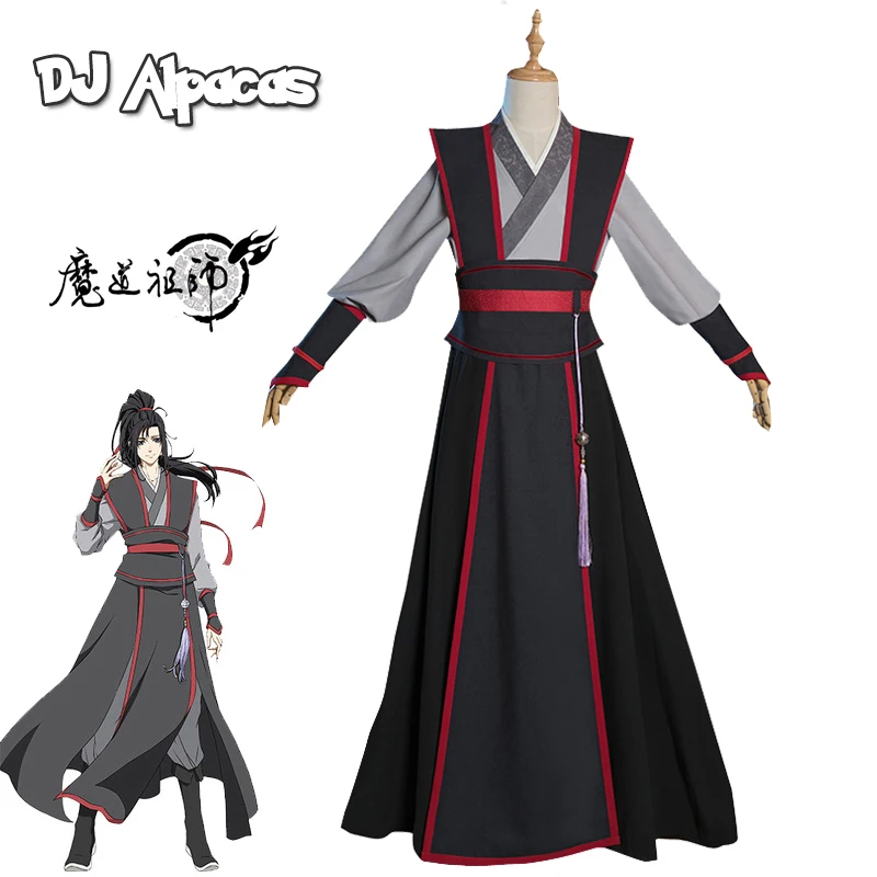 Mo Dao Zu Shi Cosplay Grootmeester Van Demonische Teelt Kostuum Mannen Anime Wei Wuxian Pruik Schoenen Fluit Wei Wuxian Jong