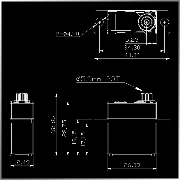 Kingmax KM1703MD 20g 4.5 กก. ซม.แรงบิดสูง-Precisi เกียร์โลหะดิจิตอล Servo สําหรับรุ่น RC เครื่องบิน F3A เครื่องบิน RC รถเรือ Part