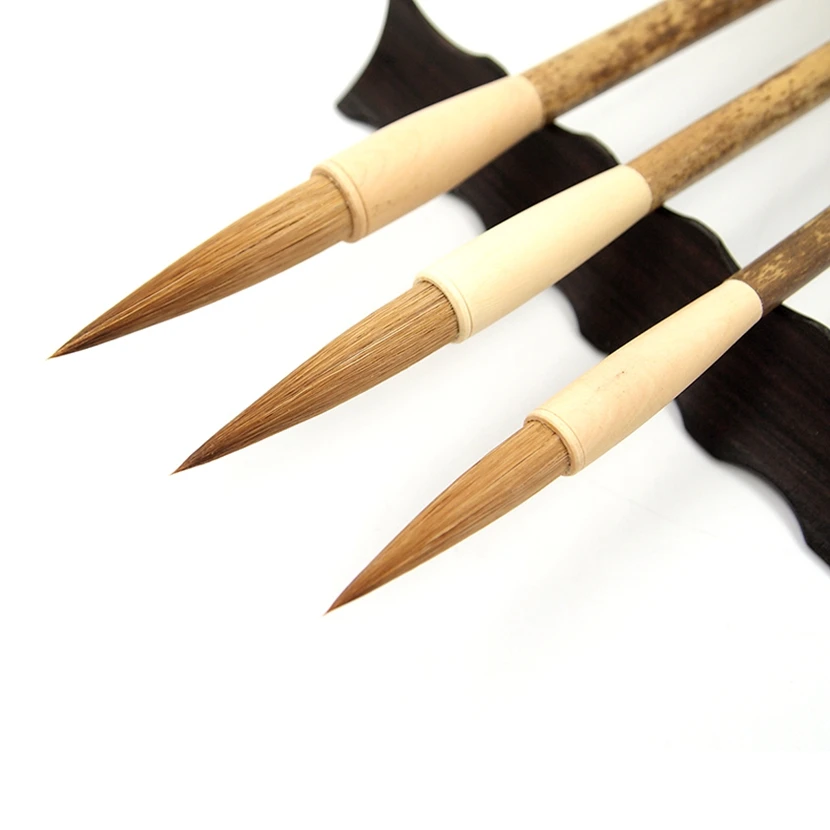 1pc Chinese Tiger Brand Water Ink Painting Calligraphy Art Sumi-e Sumi Regular Script Running Script Brush Gift Box Wolf Hair