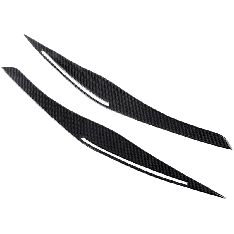 Carbon Fiber Headlight Eyelid Eyebrow Cover Stickers Trim for BMW E90 E91 328I 335I M3 2006-2011