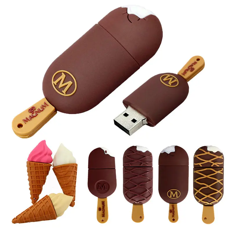 

5 Styles Cute Chocolate Ice cream Pendrive Usb Flash Drive Pen Drive 4GB 8GB 16GB 32GB Memory Stick USB 2.0 Helados U Disk Flash