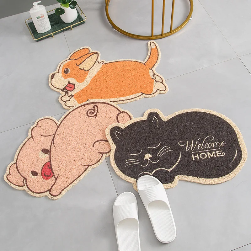 Irregular Printed Cartoon Doormat, Non-Slip Floor Rugs, Front Door Mat, Outdoor Rug, Carpet, Entrance, Hallway, Bedroom, Kitchen