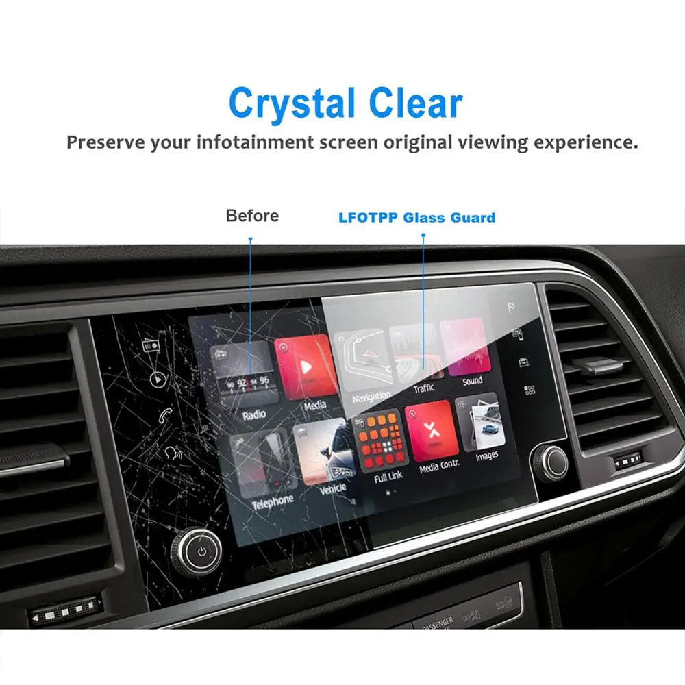 LFOTPP for Ateca FR 2020 8-Inch Car Multimedia Radio Center Display Screen Protector Film Auto Interior Ateca FR Accessories