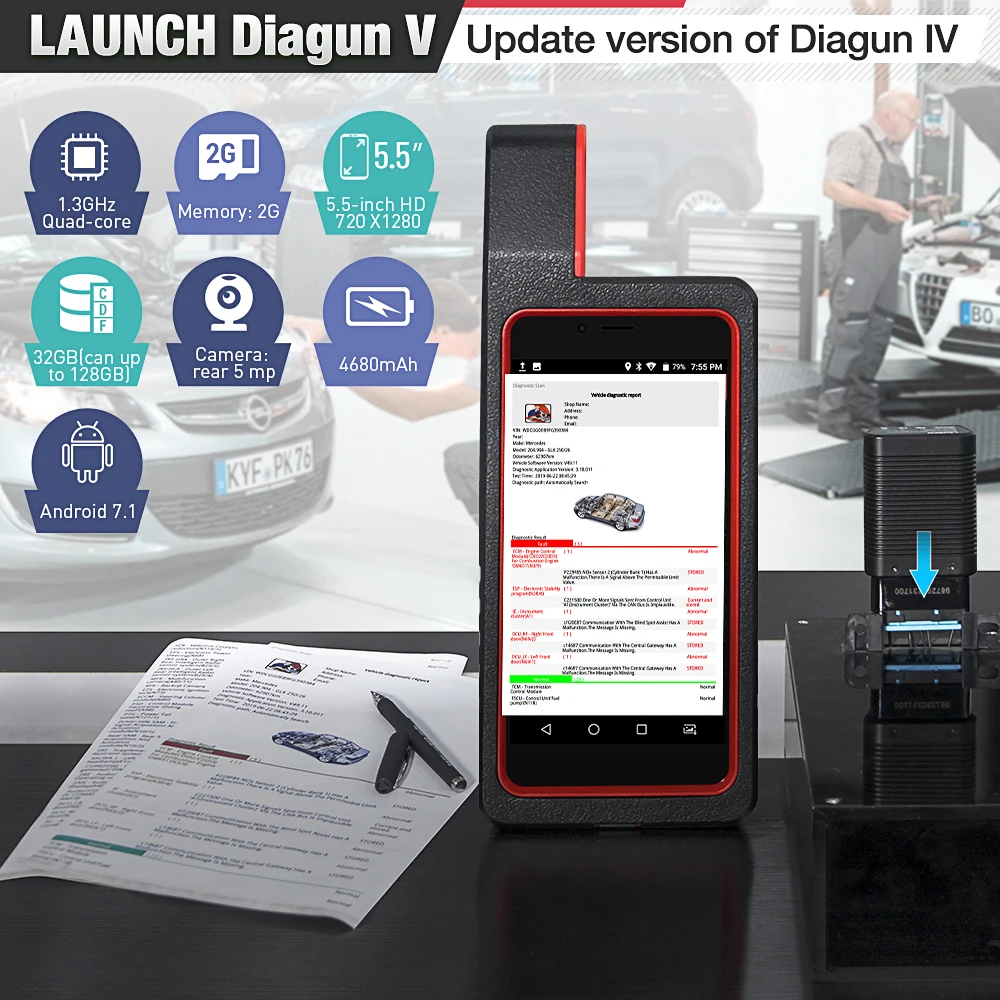 2021 Launch X431 Diagun V Powerful Diagnotist Tool with 2 years Free Update X431 Diagun 5 Code Scanner creader 519 as Gift