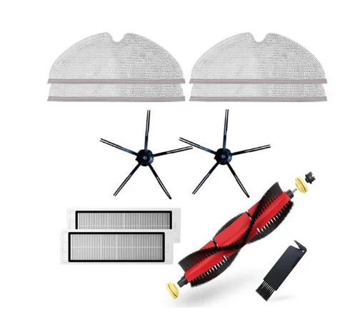 Original roborock zubehör für s5 max/e4 e5 s45 s6 v abnehmbare haupt bürste, silikons eiten bürste wasch barer filter