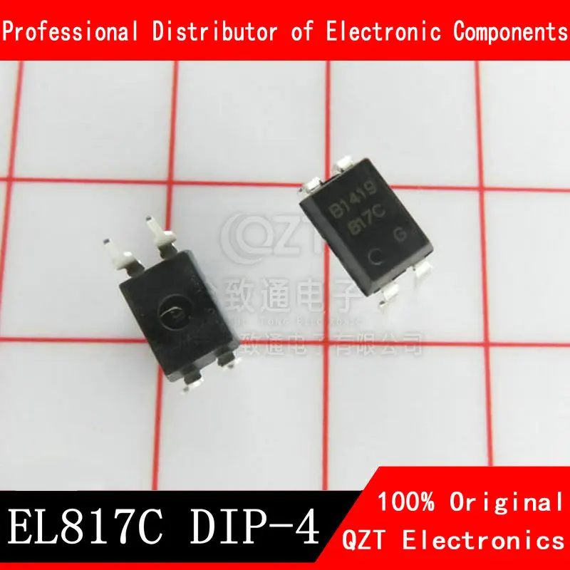 100PCS EL817C DIP4 EL817-C DIP PC817C 817C EL817 817 DIP-4 Optocoupler IC