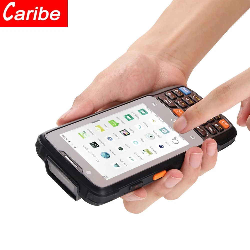 Caribe PL-40L Large Screen 1D  Bluetooth Android Barcode Scanner PDA Wireless Tablet Scanner Android 8.1