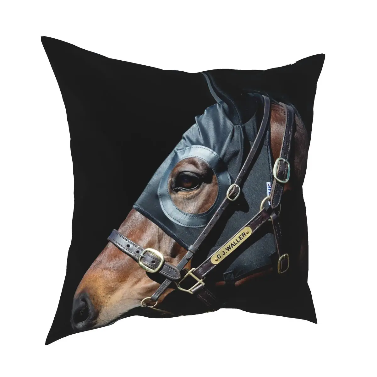 Winx Racehorse Square Pillowcase Polyester Creative Zip Decor Throw Pillow Case for Home Cushion Cover