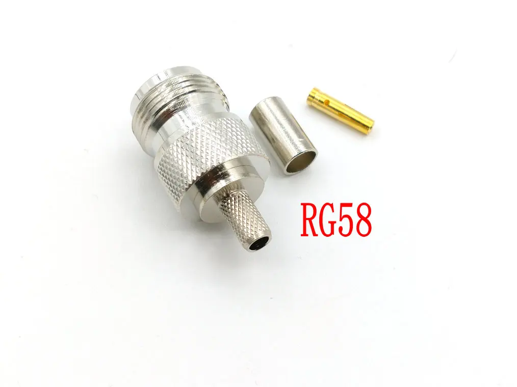 20PCS N Connector N Female Jack Crimp FOR RG58 RG8X RG6 RG8 Cable RF Adapter Coaxial