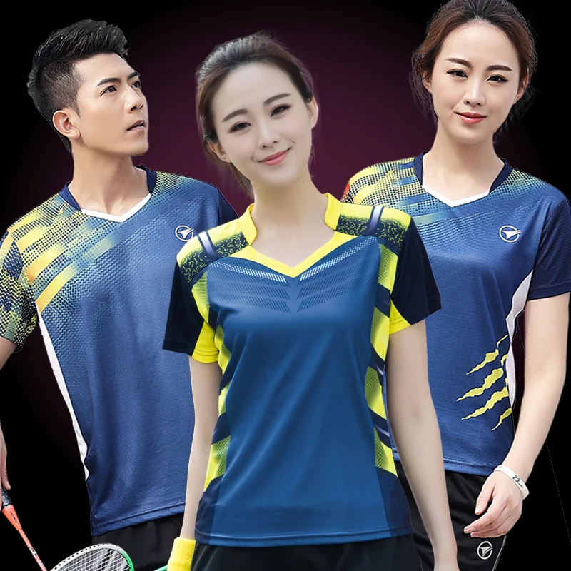 Badminton Shirt Sports Men Women Brand Quick Dry Breathable Table Tennis Team Running Fitness Exercise Training T Shirts
