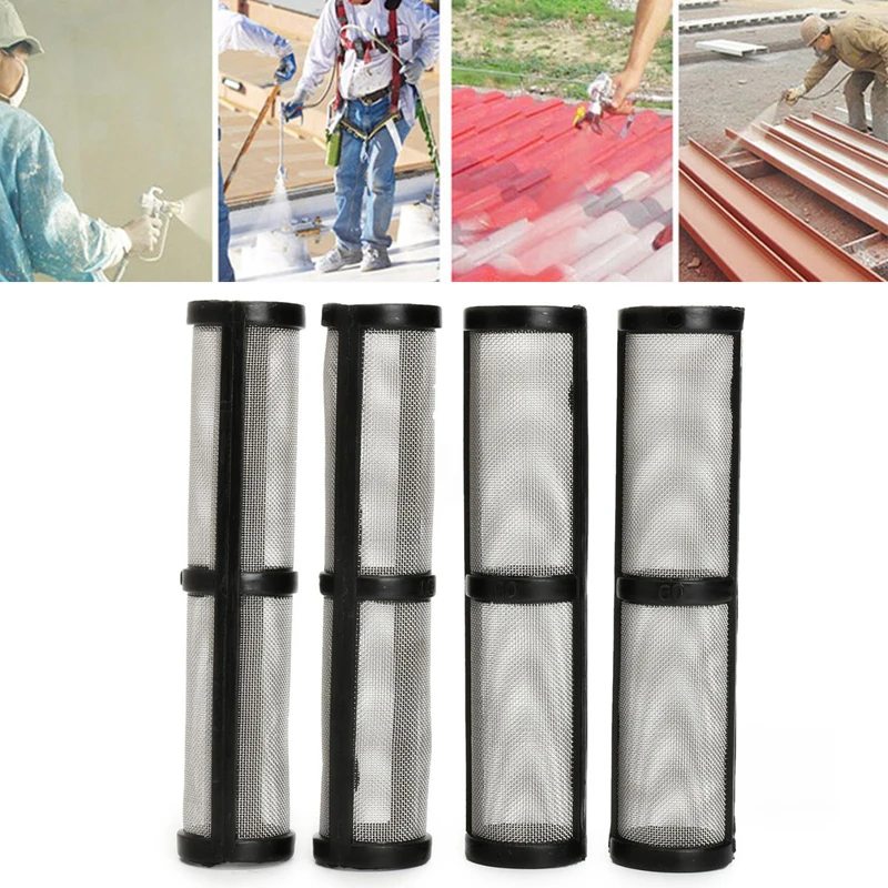 OSSIEAO 4 قطعة أسود 60 شبكة فلتر مضخة الرش الرش ل _ Graco 390/395/495/595 البخاخ