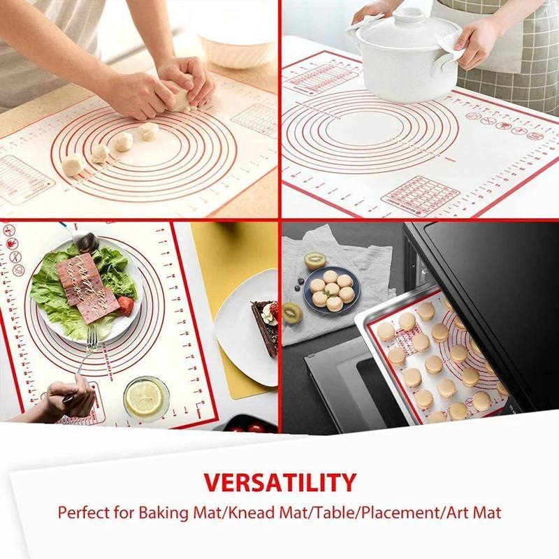 40*50 ซม.หนาพิเศษ Non Stick ซิลิโคน Pastry Kneading Mat Board Rolling Pin Pad Non - slip Dough Rolling Mats การวัด
