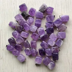 Fashion high quality natural amethysts stone Irregular shape pendants for jewelry making 50pcs/lot Wholesale free shipping