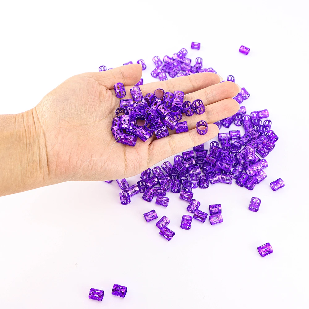 أساور بقفل مشبك قابل للتعديل ، وصلات شعر مضفر صغيرة للزينة ، حبات دائرية ، شعر مستعار عصري ، إكسسوارات #5