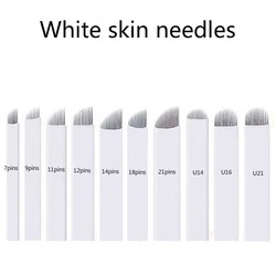 50pcs Microblading Tebori Blades Needles Tattoo needles Permanent Makeup Needle 7/9/11/12/14/18/21 Manual Eyebrow Blades