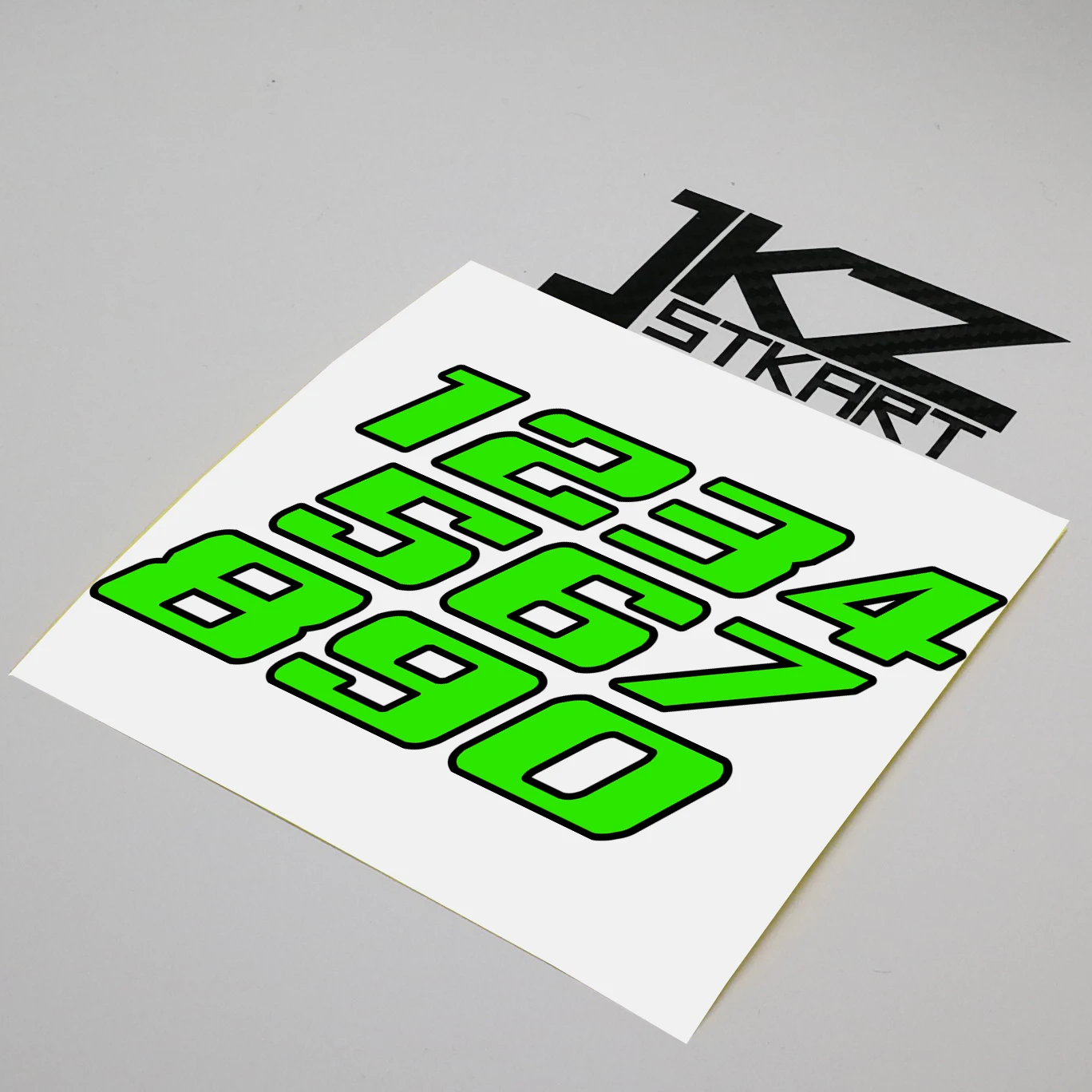 Decal Die Cut Double Layer Numbers  Neon Fluorescent Green Sticker For Car Motorcycle ATV etc. Outdoor Decoration