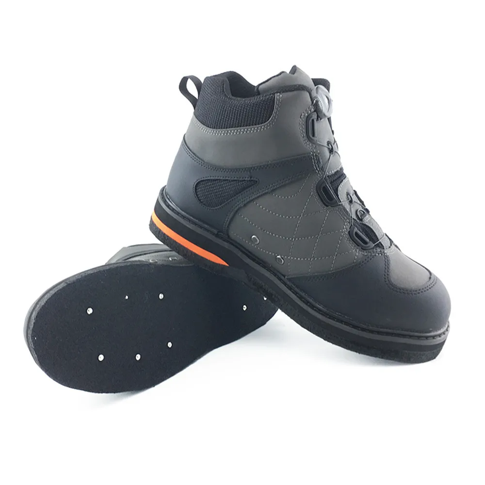 

Fly Fishing Aqua Shoes Self-lock Felt Sole Self Locking Fish Waders Mesh Fabric Boots Felt-soled Wear-resistant Outdoor Non-slip