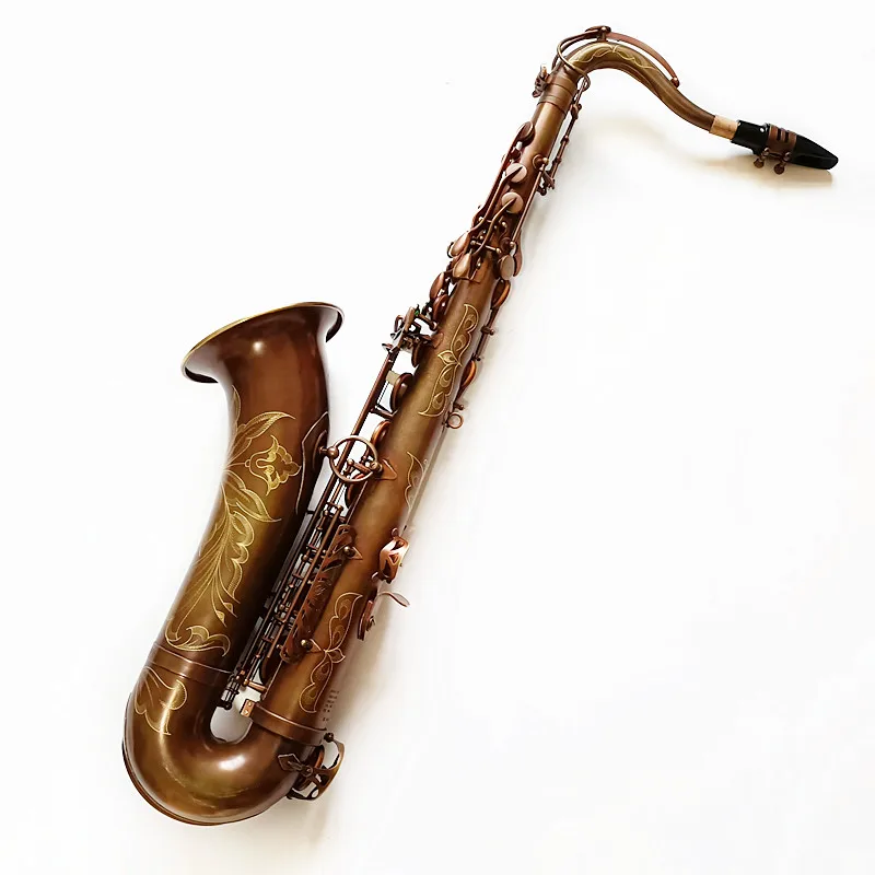 Real Pictures Tenor Saxophone Reference Antique Copper B Flat Woodwind Instrument With Case Mouthpiece Reeds Neck