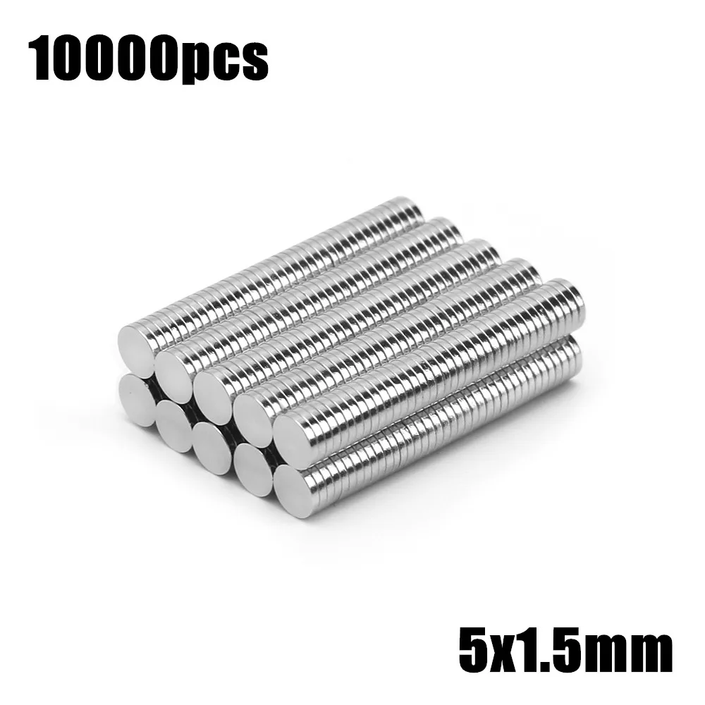 

10000pcs 5x1.5mm Super Powerful Strong Bulk Small Round NdFeB Neodymium Disc Magnets Dia 5mm x 1.5mm N35 Rare Earth NdFeB Magnet