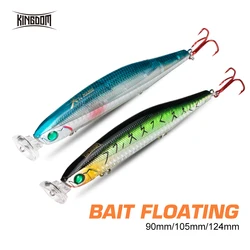 Kingdom Esche da pesca Minnow Galleggiante Popper Matita Crankbaits Esche da nuoto dure commutabile 4 labbra Wobbler Esca da pesca alla carpa