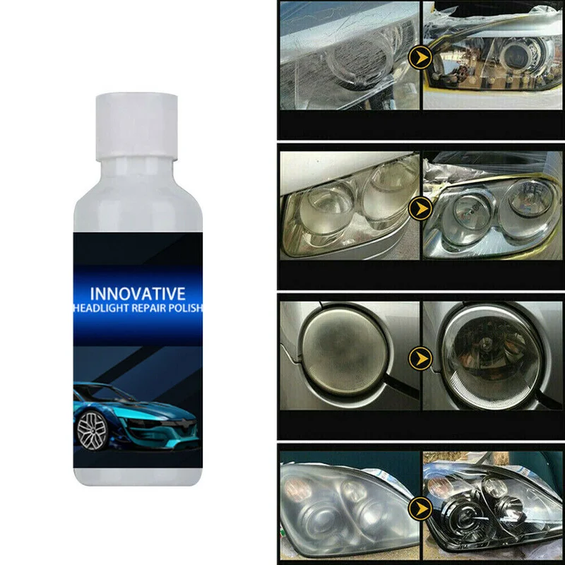 Car Headlight Repair Fluid Scratch Remove Headlight Polish Refurbishment Coating Oxidation Liquid Car Light Repair Agent Tools