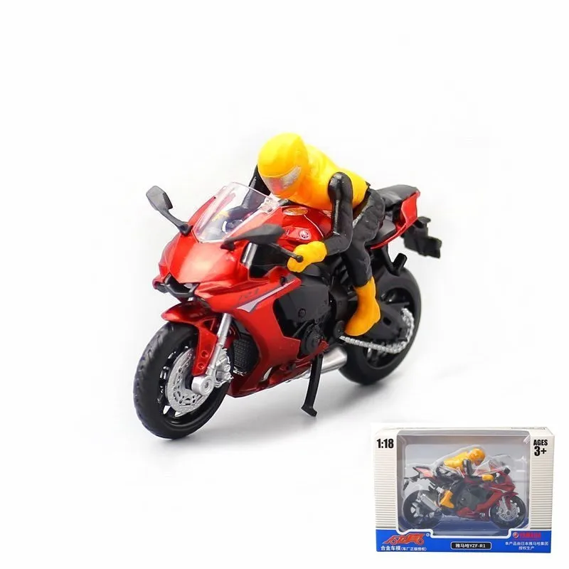 High simulation alloy 1:18 YZF-R1 motorcycle model,children's motorcycle toy,realistic design,free shipping