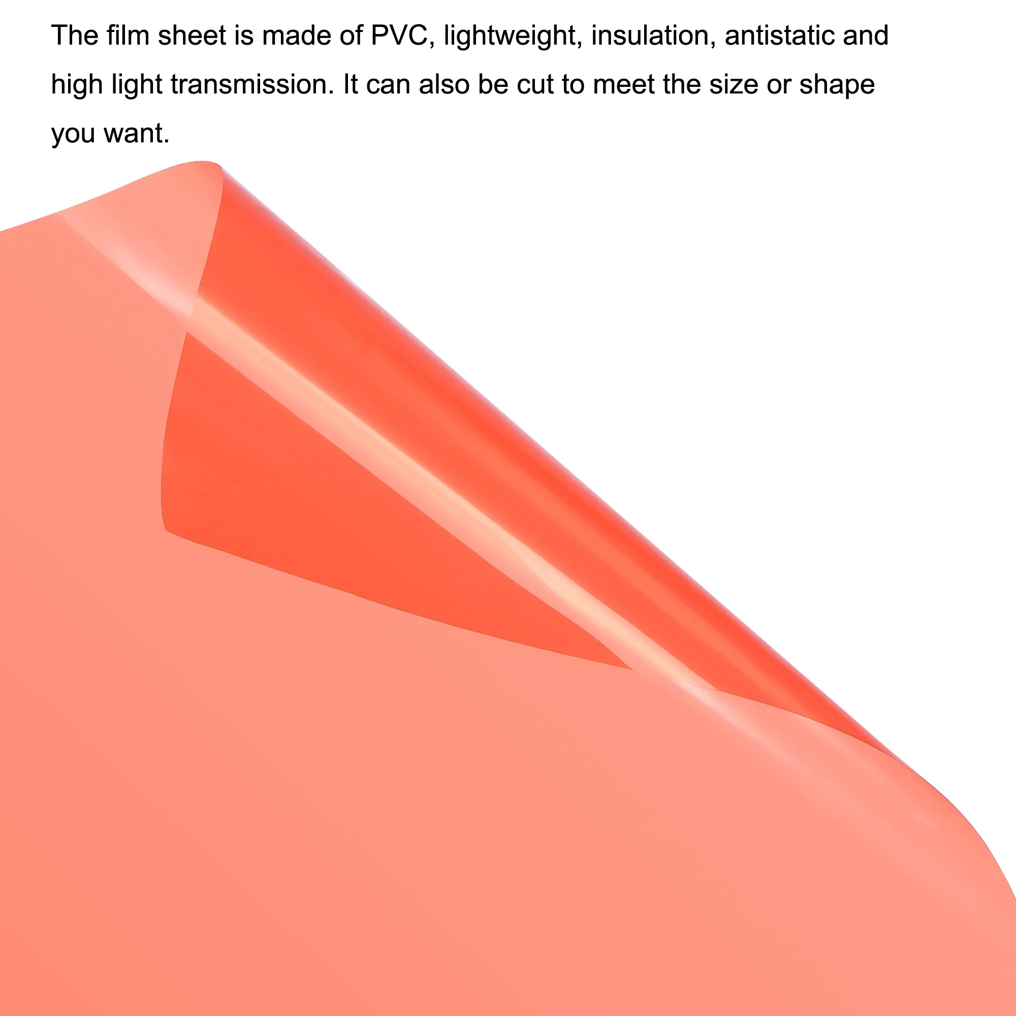 Uxcell Gel Kleur Filter Papier Polyester Film 40X50Cm Rood Voor Fotostudio Rood Hoofd Licht