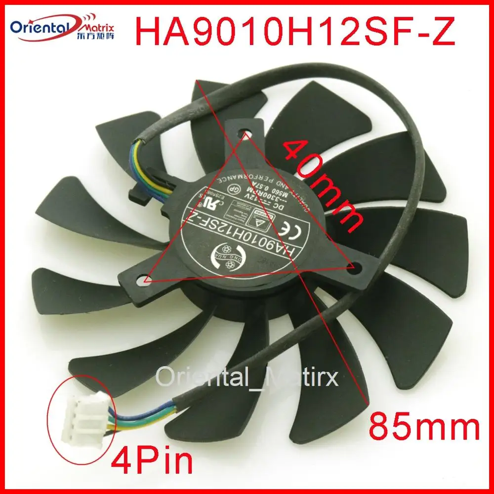 HA9010H12F-Z HA9010H12SF-Z 12V 0.57A 85mm 40*40*40mm 4Pin Graphics / Video Card VGA Cooler Fan