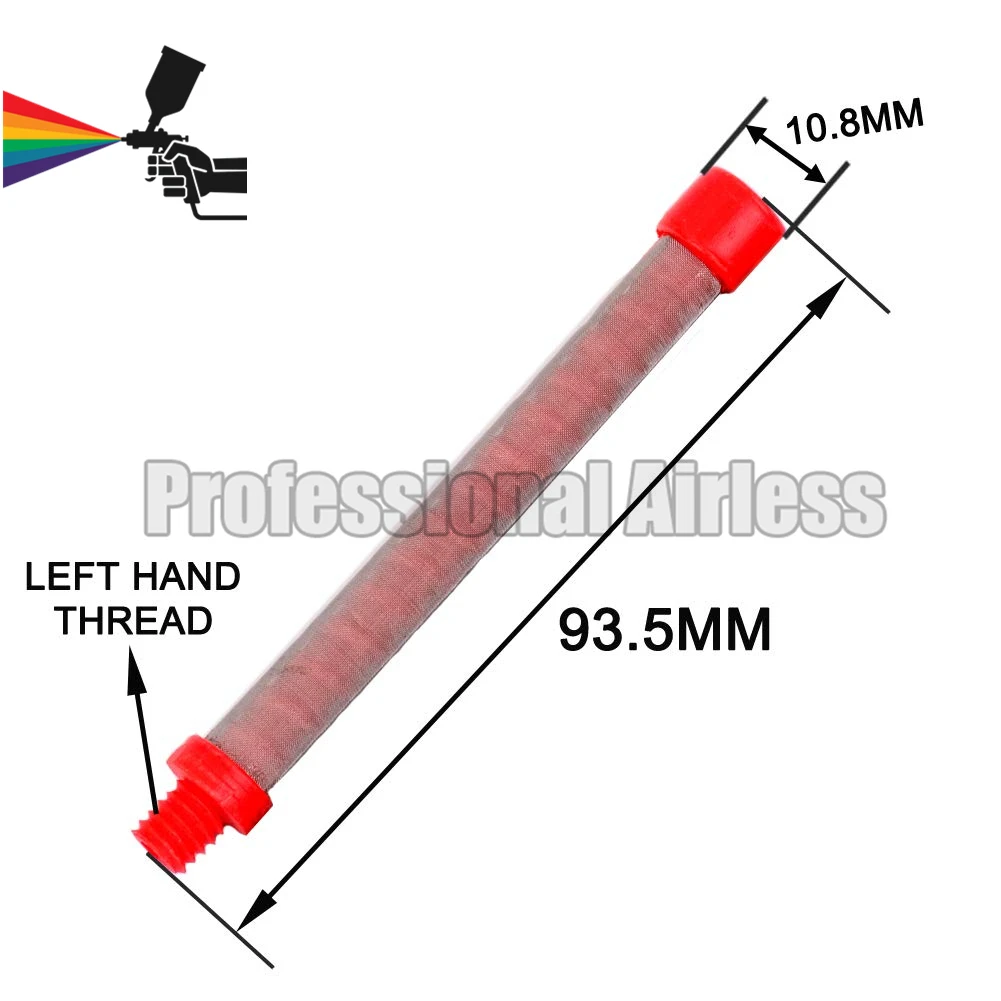 10 pces pistola de pulverizador de pintura mal ventilada filtro screw-in tipo 30/60/100/150 malha para pistola de pulverizador de pintura titã 304