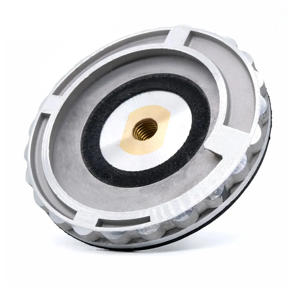 5 Inch Aluminum Snail Lock Backer Pad 125mm Rubber Adapter Backing Pad M14 For Diamond Edge Polishing Pad Back-Up Holder