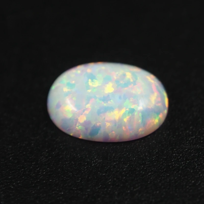 White Fire Opal Stone Beads para Ring Making, Oval, Criado Flatback Cabochon, Oval, 16x12mm