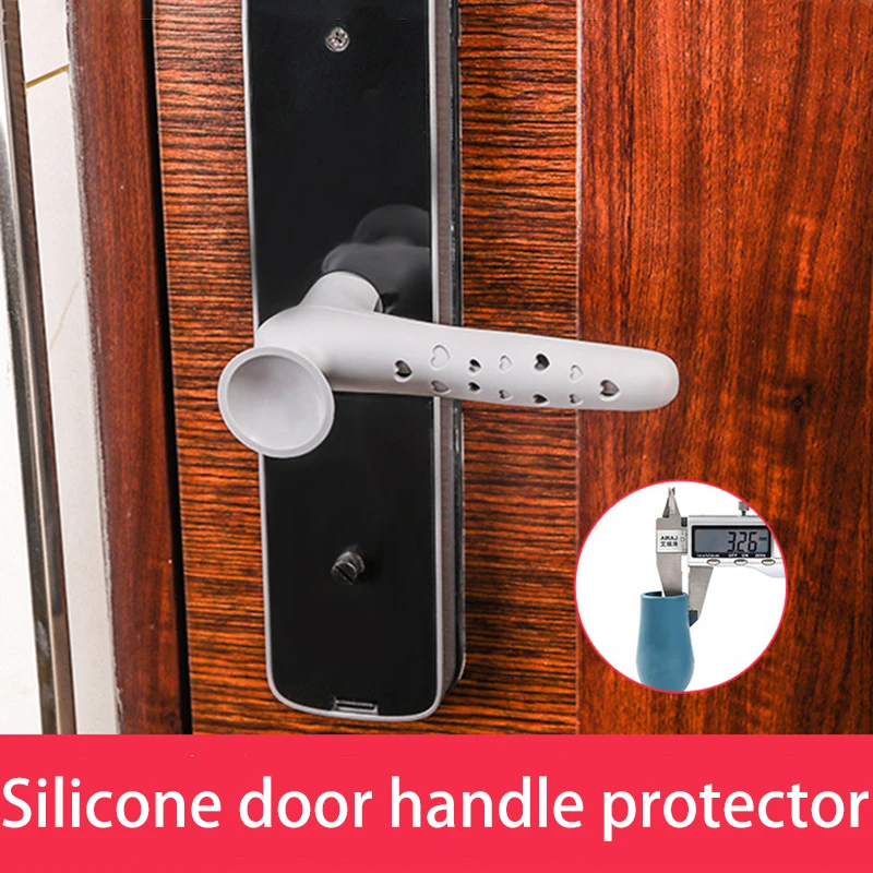 Thickened Door Handle Protective Cover Bedroom Window Door Handle Suction Cup Type Anti-Collision Cover Silicone For Household