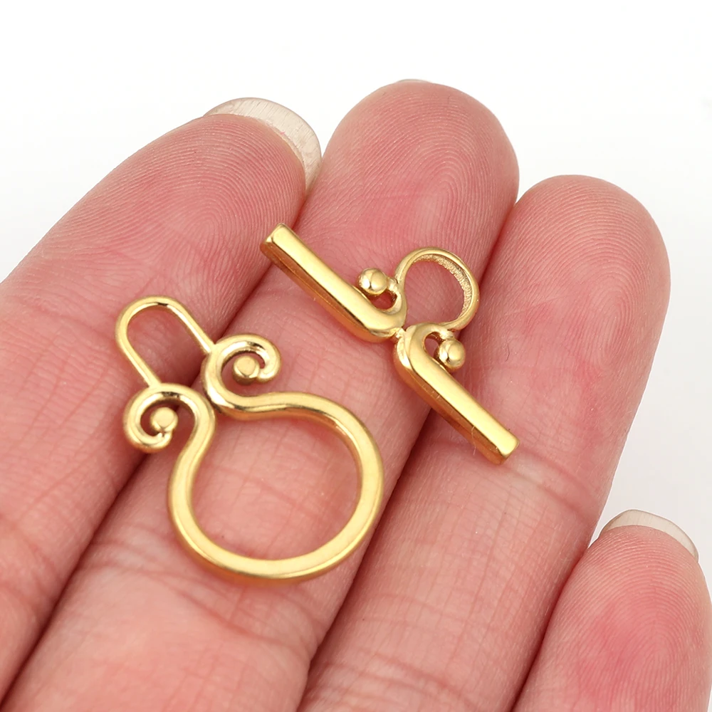4 Sets Edelstahl-OT-Verschlüsse, Knebelverschlüsse für DIY-Halsketten, Verbindungsstücke, Armband-Komponenten, Bastelzubehör, Schmuckherstellungszubehör – Detail 4
