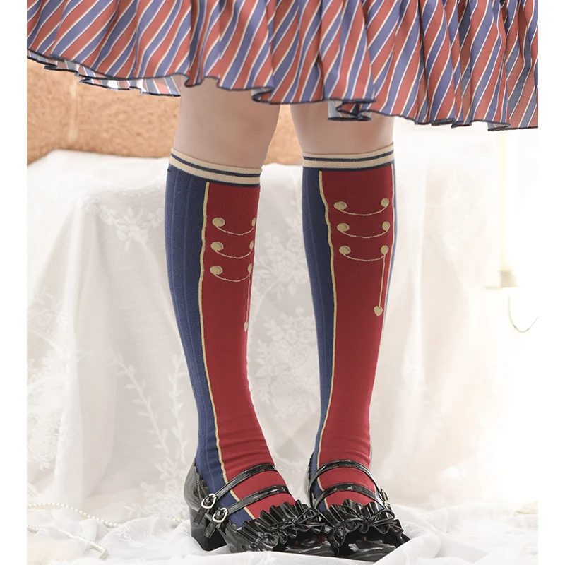 

Nutcracker Lolita socks women's autumn and winter uniforms thick combed cotton socks Lolita Japanese thin leg socks