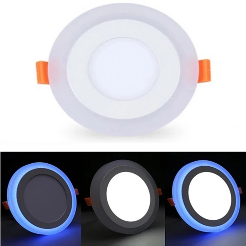 Modern Round Ceiling Light 6W 9W 16W 24W LED Panel Light Warm/Cold White+Blue Light for Aisle Living room Decor