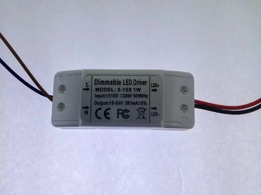 Dimmable LED Driver LED power supply 5-15w 300ma 15-54v output led bulb light downlight lamp spotlight driver