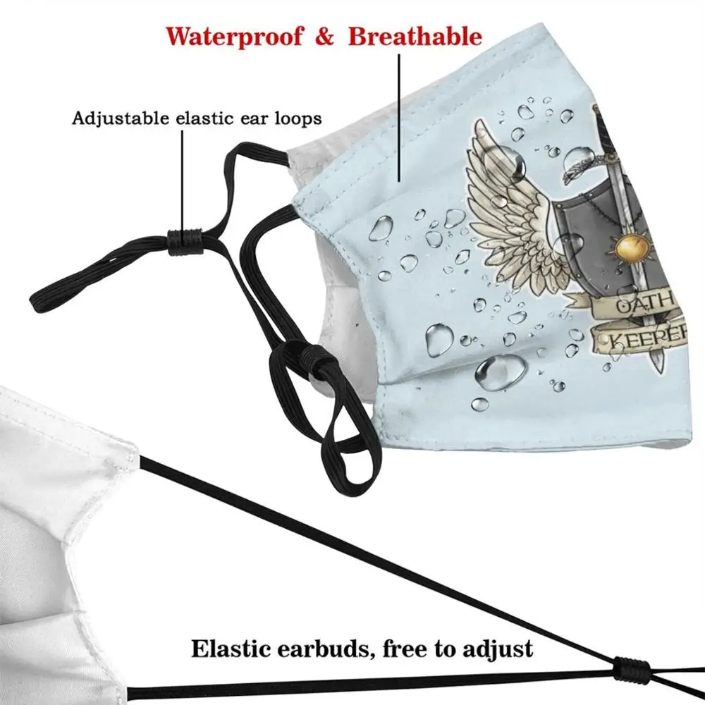 Paladin-Oath Keeper Mask Cloth Reusable Print Filter Washable Paladin Rpg Ttrpg Holy Sword Sun Guardian