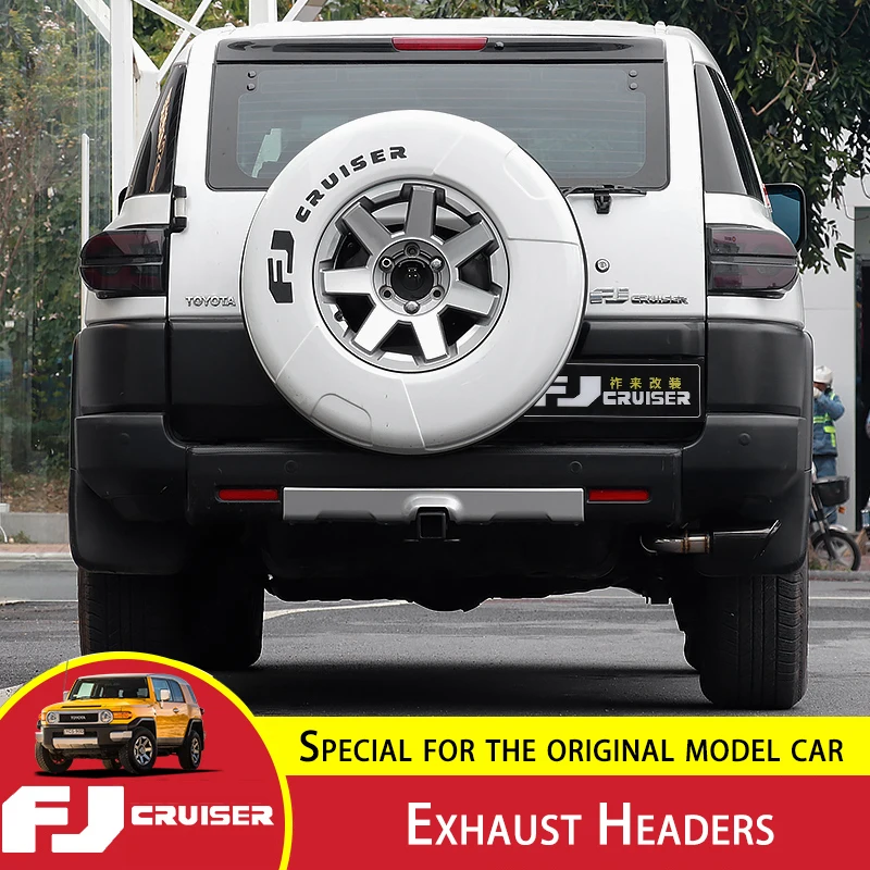 For Toyota FJ Cruiser Exhaust Headers Stainless Steel Tail Pipes FJ Cruiser Side Exhaust Tail Throat Modification Accessories