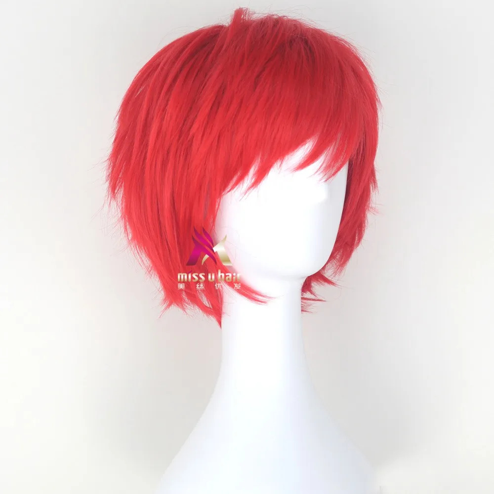 Re:Life in a Different World from Zero Reinhard van Astrea Cosplay Wigs 30cm Red Synthetic Hair Perucas Cosplay Wig +wig cap