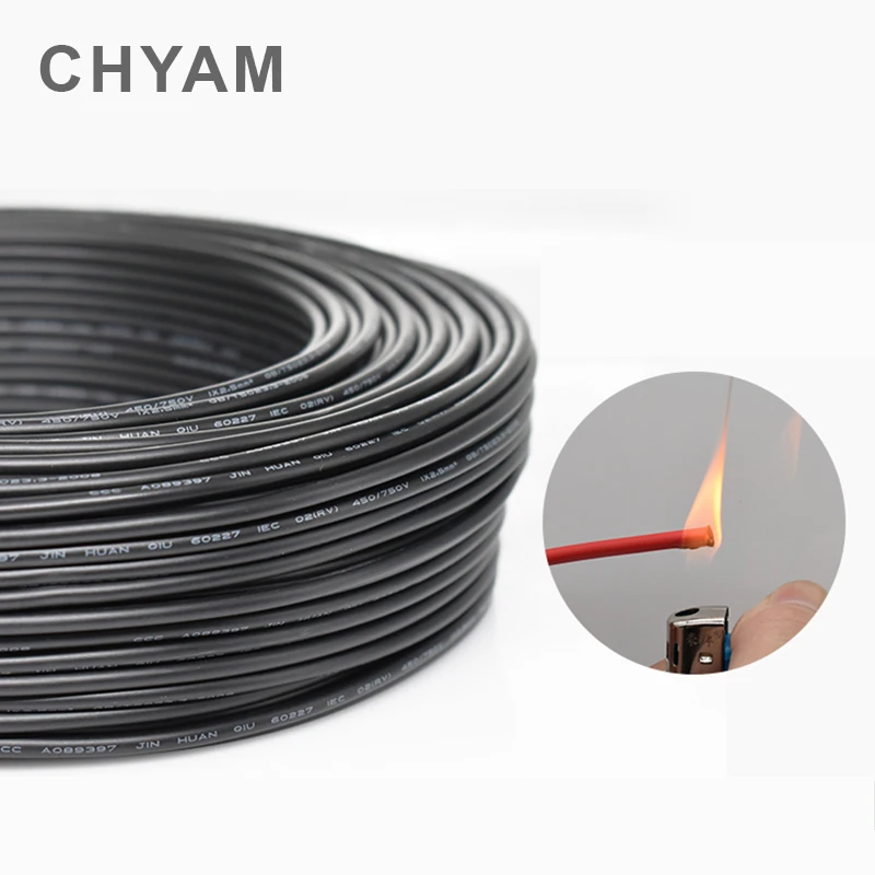 10 Meters Flexible Soft Cable Wire RV/0.75/1/1.5/2.5/4/6/10mm2 Square Home Decoration Household Connecting Wires