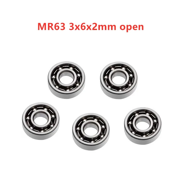 100pcs MR74 4x7x2mm MR63 3x6x2mm open type miniature ball bearing 4*7*2 3*6*2 mm model  bearings