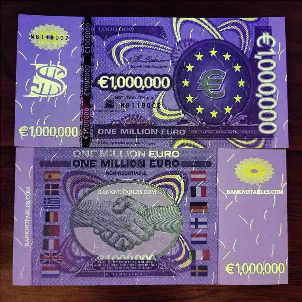 Copy One million Euro banknotes non-currency euros billetes bills collectible paper money