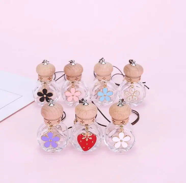 

100pcs Hanging Perfume Aromatherapy Bottle Diffuser Glass Essential Oil Scent Diffuser Perfume Bottle Empty Fragrance Bottle SN