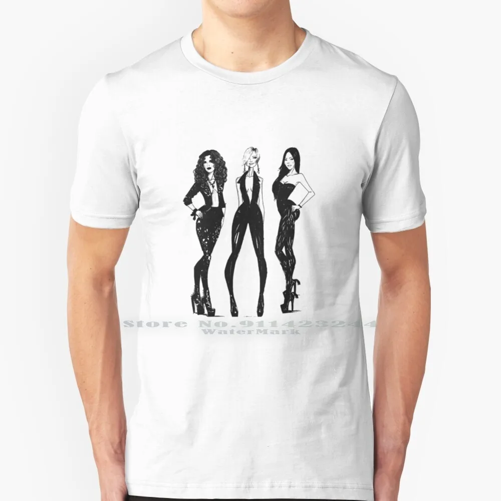 Heavenly Angels T Shirt Cotton 6XL Charlies Angels Lucy Liu Cameron Diaz Drew Barrymore Demi Moore Elizabeth Banks Kristen