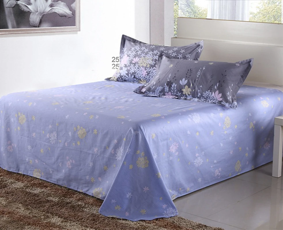 

Bedroom Bedding Home Textiles Full Queen 230*240cm 100%Cotton 1 Pcs Sheets Bed Sheet Bedclothes Coverlet Coverlid feuille