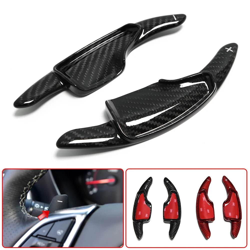 

For Chevy Camaro ZL1 LT1 RS SS 2016-2021 Corvette C7 2015-2019 Convertible Car Steering Wheel Shifter Paddles Extension Trim