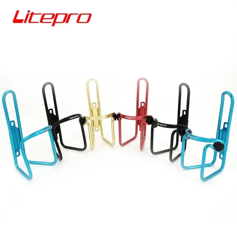 Nowy Litepro rower składany uchwyt na butelkę ze stopu aluminium czarny złoty czerwony niebieski MTB Road bidon rowerowy klatka uchwyt na butelkę wody