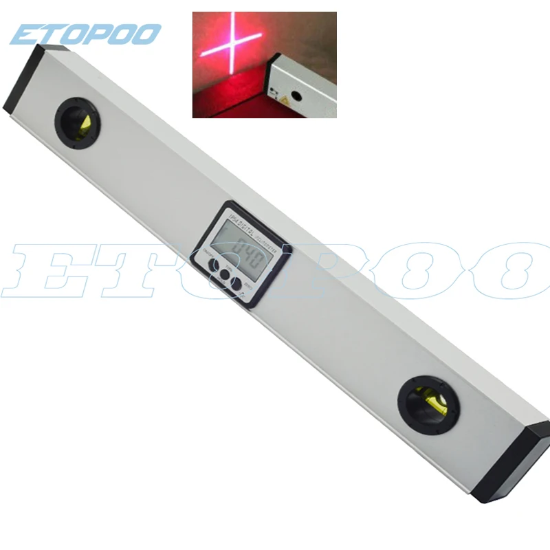 40cm/60cm Electronic Spirit 360 Degree Inclinometer Magnets Digital Laser Level Angle Finder Protractor